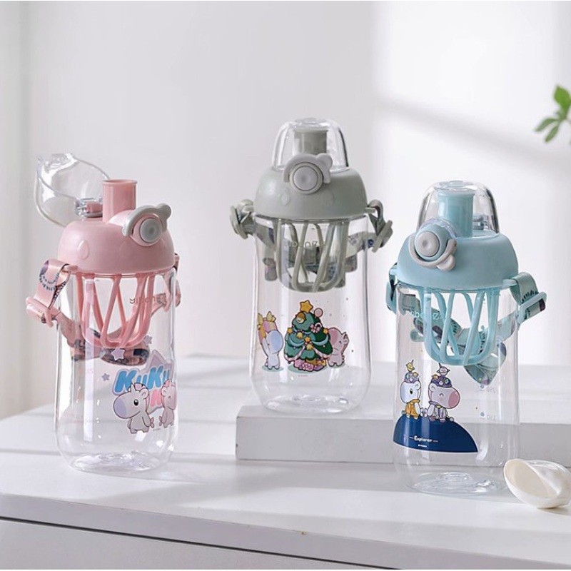 Unicorn Childrens Water Bottle Primary School Summer Portable Strap Plastic Cup Milk Juice Shaker Cup – Water and Bottle price
