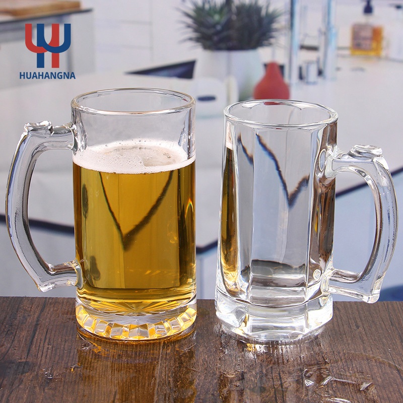Wholesale Custom Logo Personalized Pint Beer Glass Mugs with Handle for Iced Coffee Smoothie – Glass Cups and Glass Cup price