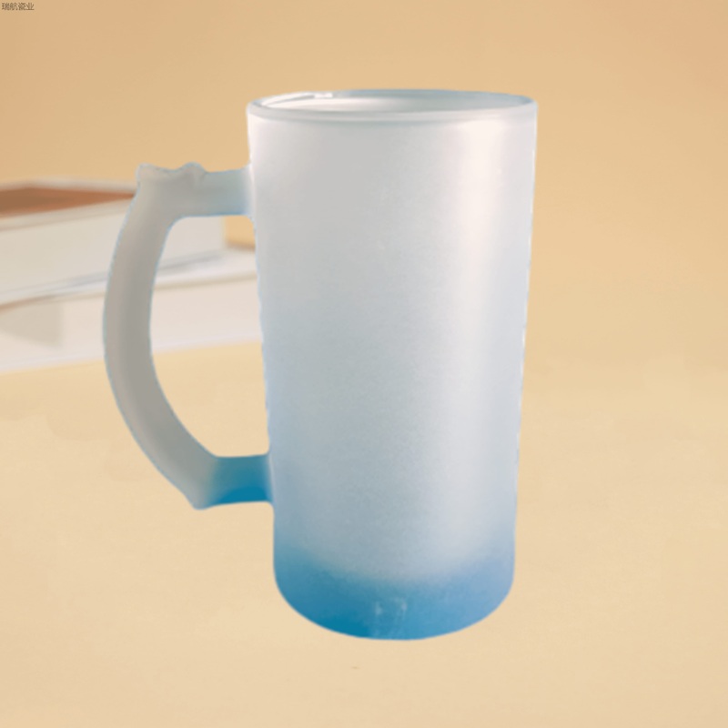 25.5oz Transparent/Frosted Glass Beer Mug, Clear Cup, Custom Logo, Sublimation Green – Mug and Glass Mug price