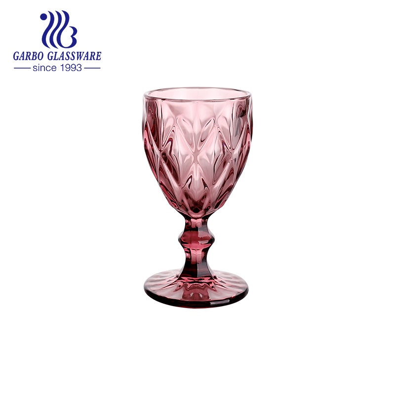 8oz High Quality Solid Color Engraved Glass Stemware for Wine Drinking Juice Tableware Stock with Small MOQ – Water Stemware and Drinking Glass Stemware price