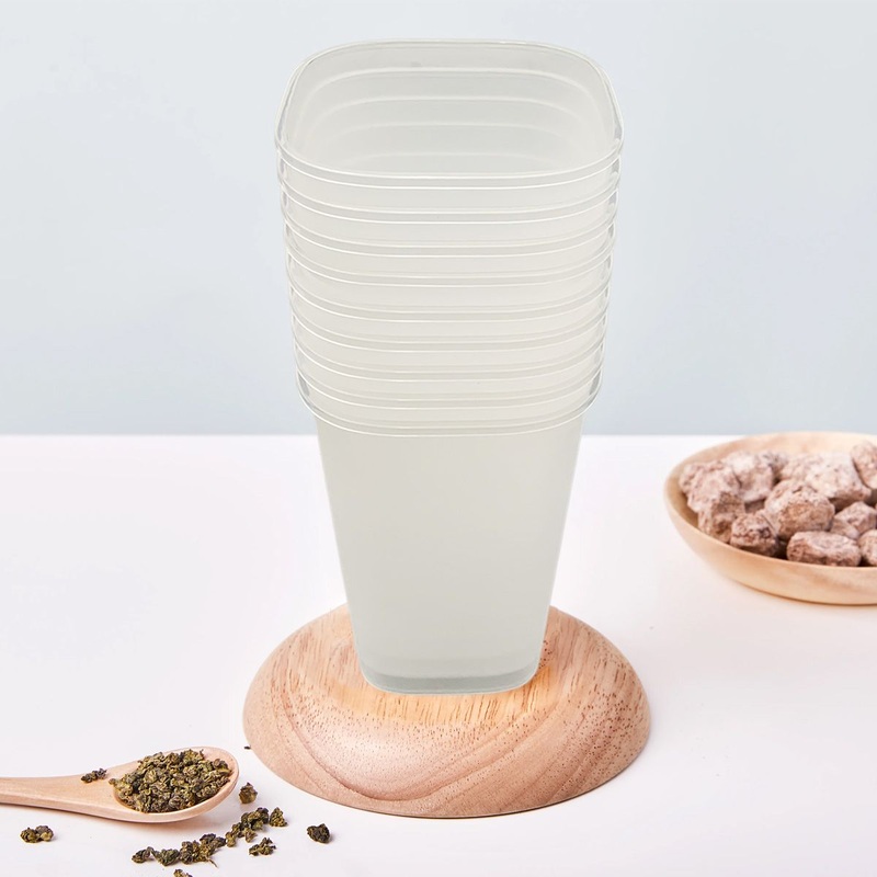 Customized Logo Printing High Cup Disposable Plastic Tableware 19g PP 130mm High Cup Transparent – Clear Plastic Cups and Disposable Plastic Cup price