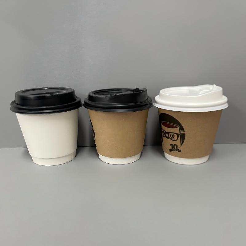 Disposable Double Wall Single Wall 8oz 12oz 16oz 22oz Custom Logo Juice Drink Boba Bubble Milk Tea Hot Coffee Paper Cups with Lid – Custom Logo Coffee Paper Cups and Double Wall Paper Cup price