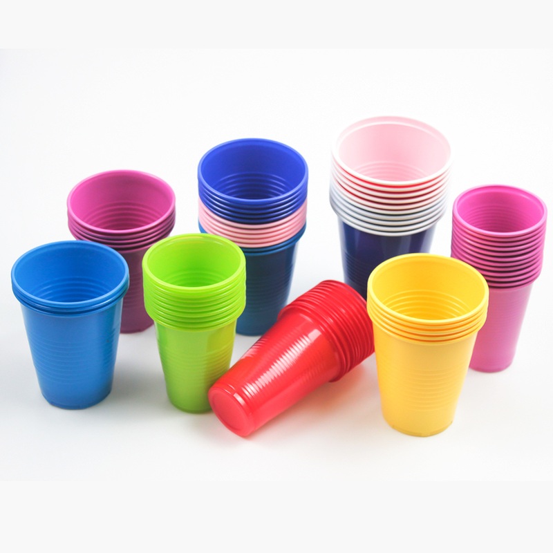 Disposable Plastic Tableware PP Plastic Cup 5oz to 7oz Hot Cold Cup Party Colored Drinking Hospital Cups PP with Logo – Plastic Cups Drinking Cups and Plastic Container price