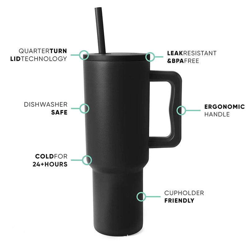 Double Wall 40oz Vacuum Flasks Insulated Reusable Cup Coffee Mug with Handle – Coffee Mugs and Coffee Mug price