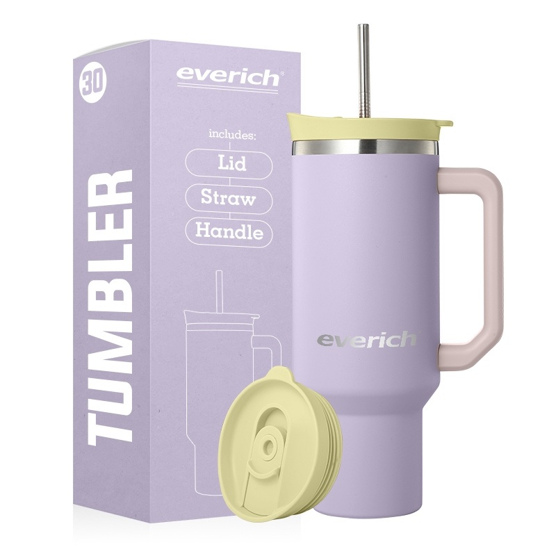 Everich 40oz Insulated Tumbler with Lid and Straw Iced Coffee Cup Reusable Stainless Steel Water Bottle Travel Mug – Tumbler and Stainless Steel Tumbler price