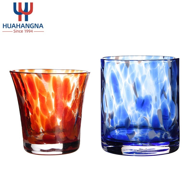Handmade Stemless Drinking Glass Water Juice Cold Frozen Drink Glass Cup Crystal Colored Bulk Glasses Cup – Drinking Glass and Water Glass price