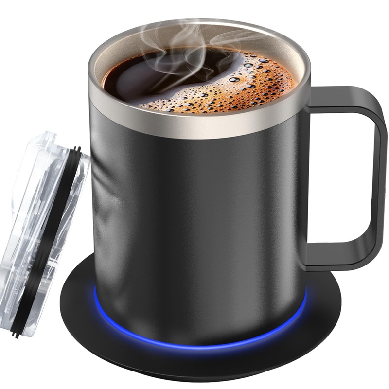 Heating Mug with Double-Layer 18/8 Stainless Steel Smart Heated Coffee Mug – Thermal Flask and Insulated Travel Mug price