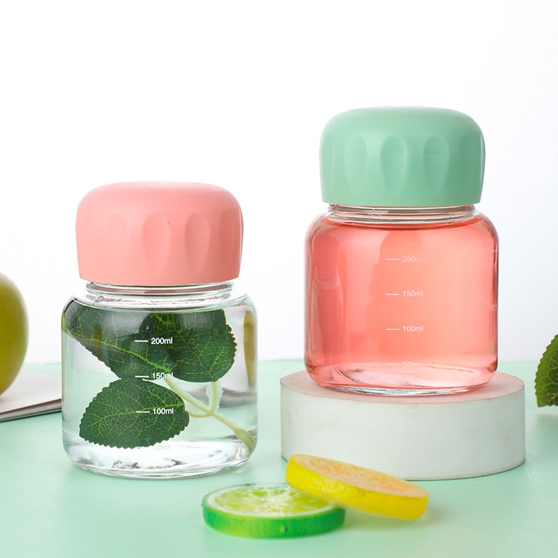 High Quality 300ml Round Empty Glass Water Bottle with Colorful Lid – Glass Bottle and Water Bottle price