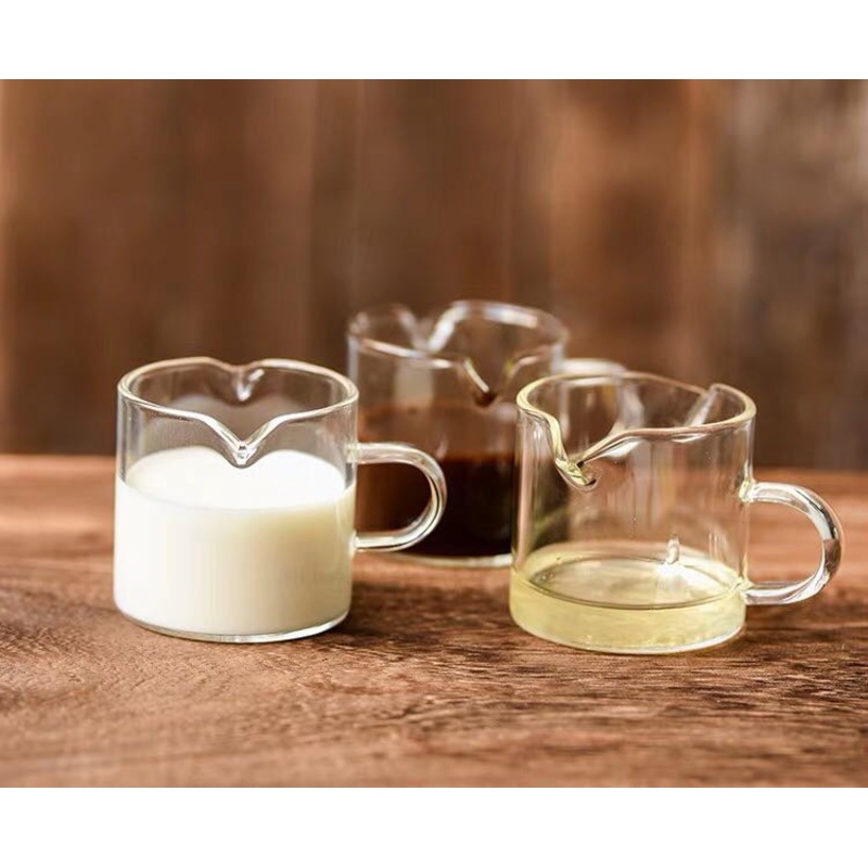 Straight Double Mouth Milk Cup Small Espresso Cup Clear Glass Coffee Cup 4 Oz with Handle – Glass Cup and Coffee Cup price