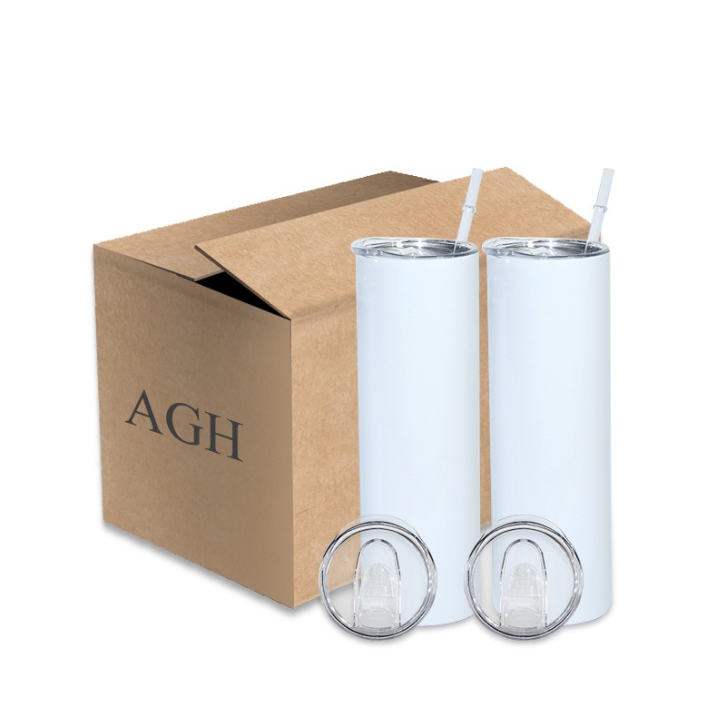 20oz 30oz Sublimation Blank Skinny Tumbler Shimmer Stainless Steel Straight Body Cup with Straw – Vacuum Cup and Thermos Cup price