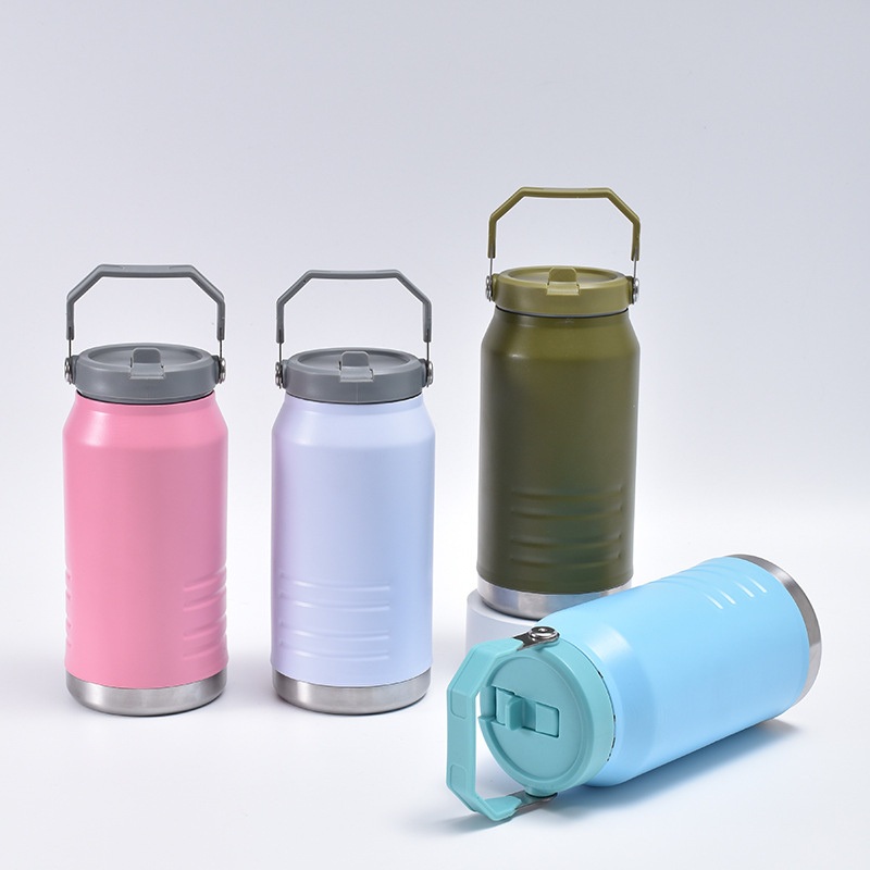 Big Capacity 1.2L/1.6L Double Wall Stainless Steel Vacuum Flask Water Bottle Thermos with Collapsible Drinking Straw and Handle – Thermos and Vacuum Flask price