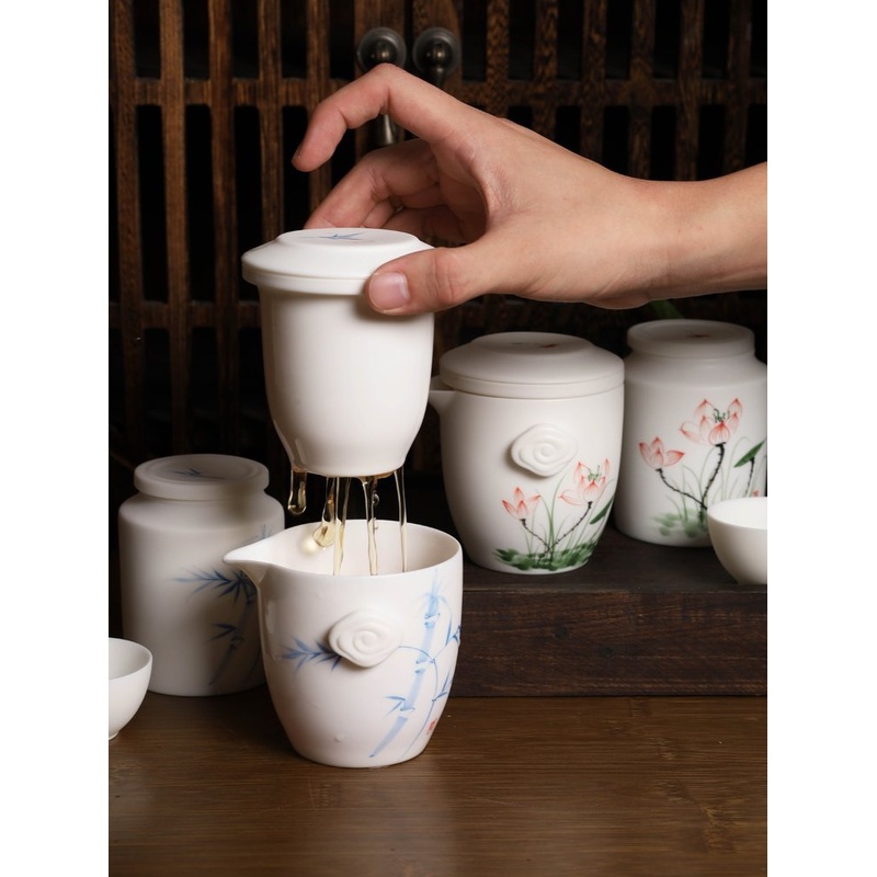 Chinese Style Porcelain Tea Elegant Cup Teapot Set Ceramic Mugs Teacup – Ceramic Mugs and High-End Cups price