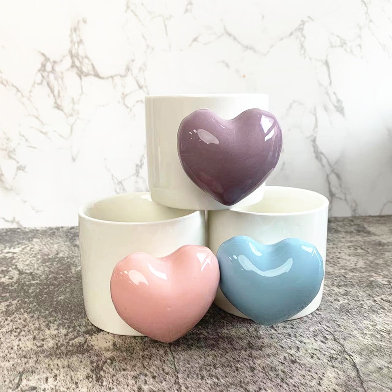 Cute Ceramic Heart Shaped Mug Coffee Cup with Spoon and Socks for Girl Mother Girlfriend Gift – Heart Handle Mug and Heart Handle Mugs price