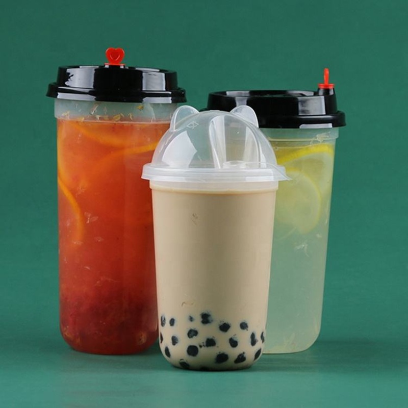 Disposable Plastic U-Shaped Milk Tea Cup for Hot Drinks and Customizable Logo – Disposable PP Cup and Disposable Plastic Cup price