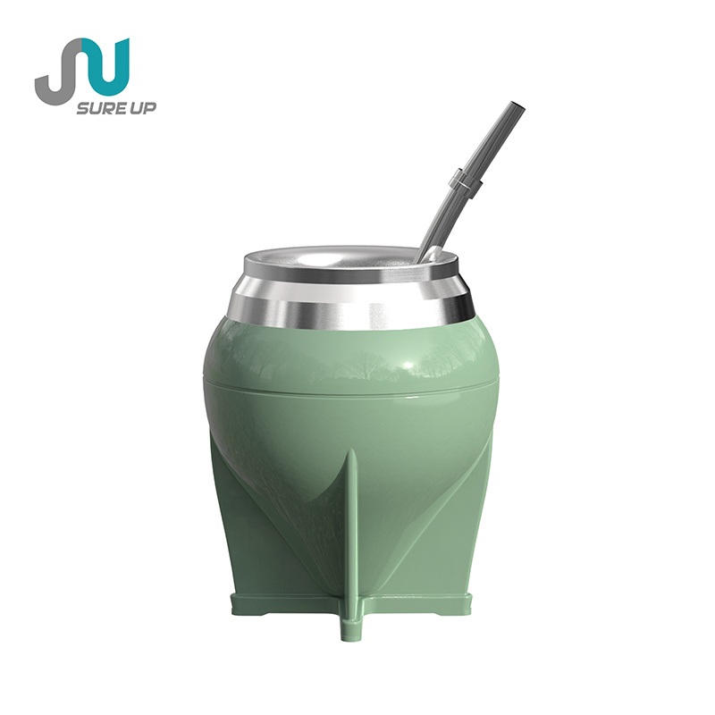Hot Selling Argentine Morden High Quality Leather Wrapped Stainless Steel Yerba Mate Gourd Mate Cups with Bombilla – Termos Mug and Vacuum Mug Termos price