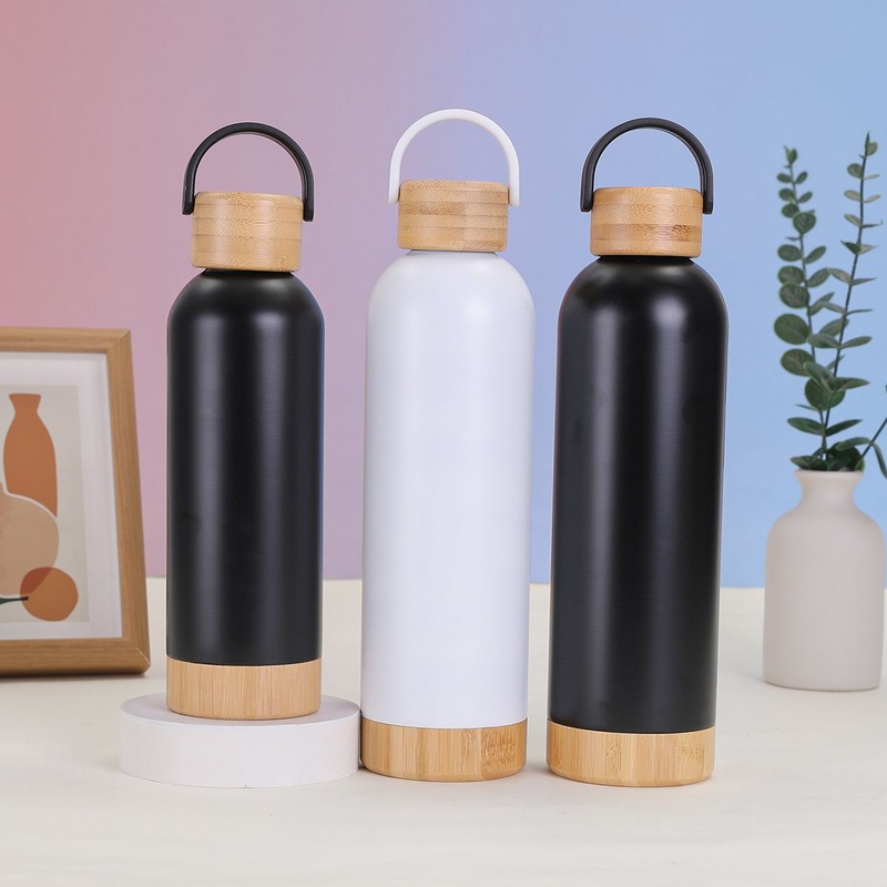 Stainless Steel Water Bottle with Bamboo Cover and Bottom – Water Bottle and Bottle price