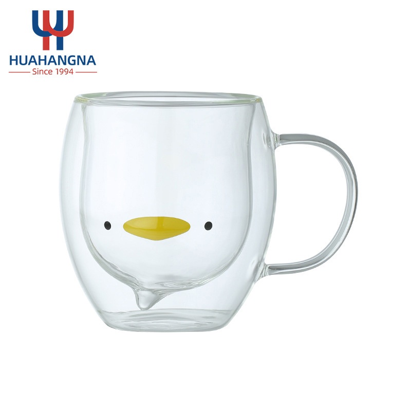 Super Cute Bear Glass Coffee Cups Double Wall Glass Mug for Valentines Day and Birthday Gifts – Glassware and Glass Cups price