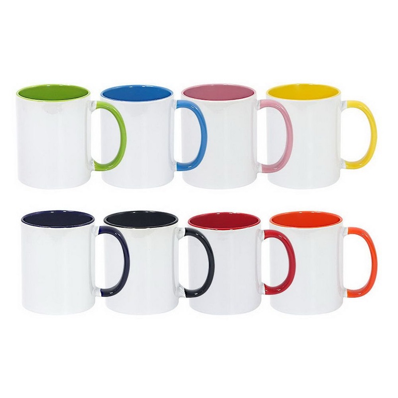 11oz Coffee Mugs Custom Logo Printed White Sublimation Blanks Ceramic Coffee Mug Cup with Colored Inner – Sublimation Coffee Mug and 11oz Sublimation Mug with Box price