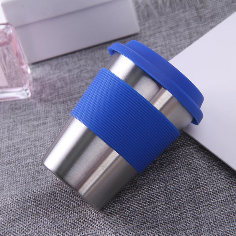 230ml Thermos Bottle Stainless Steel Water Cup with Silicone Sleeve and Lid – Water Vacuum and Stainless Steel Bottle price