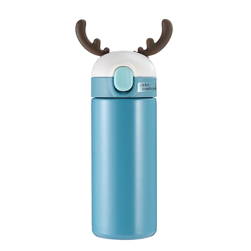 Antlers Shape 320ml High Quality Cartoons Double Wall Stainless Steel Vacuum Flask for Children – Thermos and Water Bottle price