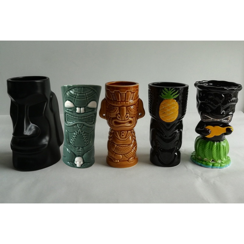 Ceramic Tiki Mug Bar Sales Tiki Mug Custom Hawaiian Style Wine Cup Custom Logo and Design – Vasos Tiki and Tiki Bar Outdoors price