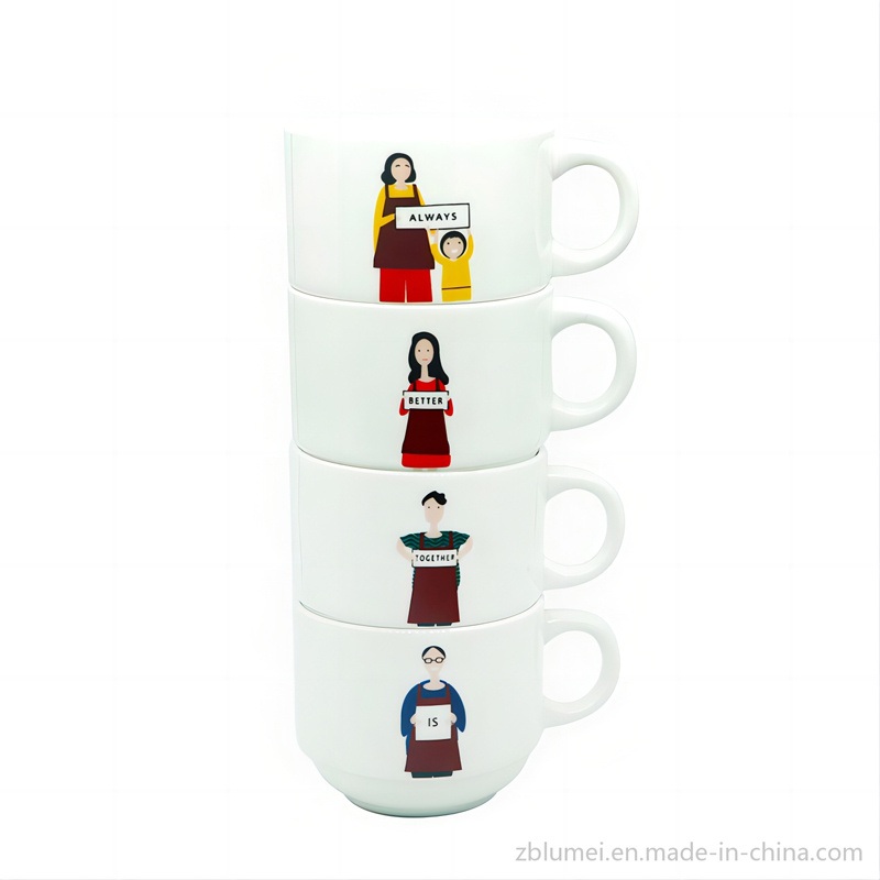 Cheap Bulk Porcelain & Chinastone Drinkware Stackable/ Foldable Coffee Mug Set with Stand Gift Boxed Cup – Mug Set with Stand and Stackable Coffee Mug Set price