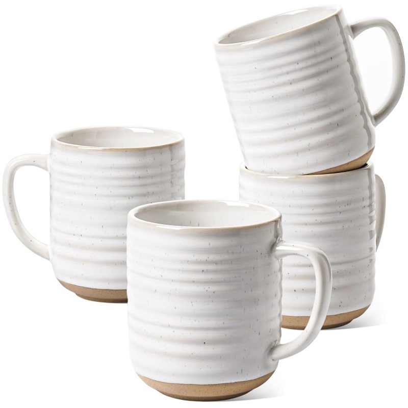 Coffee Mugs 12 Oz for Latte Set of 4 Arctic White Coffee Cups – Arctic White Coffee Cups and Coffee Mugs 12 Oz price