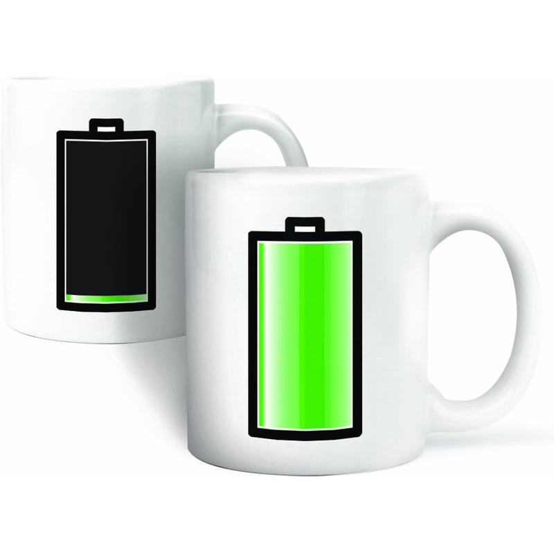 Custom Ceramic Battery Morph Coffee Mug Porcelain Color Heat Changing Cups – Color Changing Mug and Color Mug price