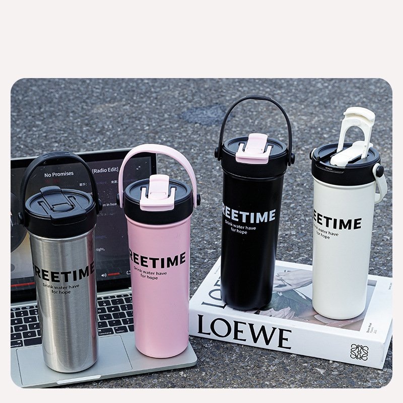 Double-Flavor Fruit Tea Drinking Large-Capacity Stainless Steel Straw Cup with High Appearance Standard, Suitable for Female Office Use, Portable, with Separate – Bottle and Water Bottle price