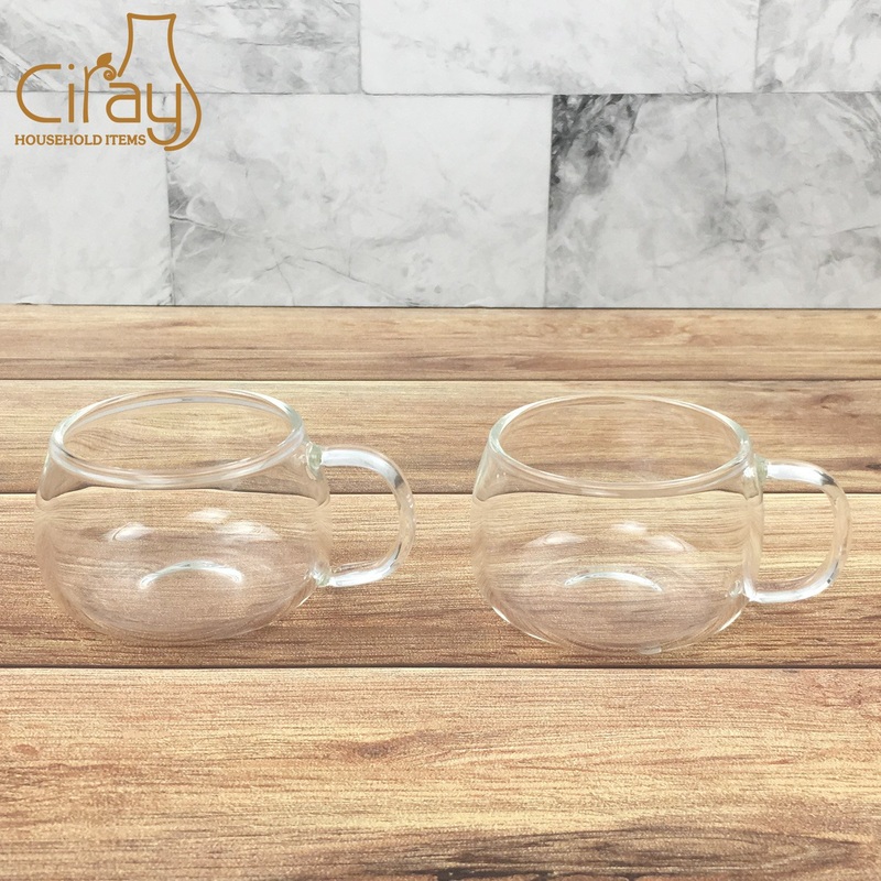 High Clear High Borosilicate Glass Tea Cup with handle – Glass Cup and Cup price