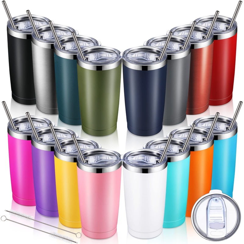 Insulated Travel Tumblers 20 Oz Stainless Steel Tumbler Cup with Lid and Straw Powder Coated Coffee Mug for Cold and Hot Drinks (Multi Colors) – 20oz Tumbler Cup and Double Wall Vacuum price