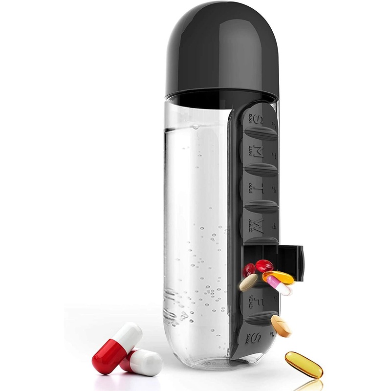 BPA Free Water Bottle Weekly Seven Compartments with Drinking Bottle – Water Bottle and Tritan Water Bottle price