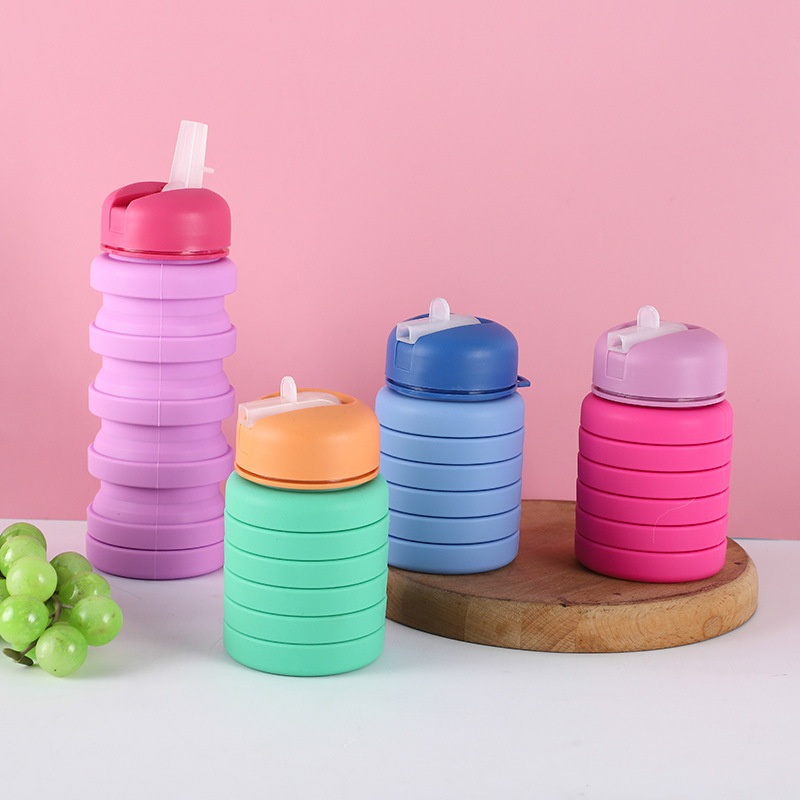 Portable Food Grade Silicone Collapsible Reusable Outdoor Sports Water Bottle Folding Water Bottle – Silicone Portable Drinking Cup and Leak Proof Water Bottle price