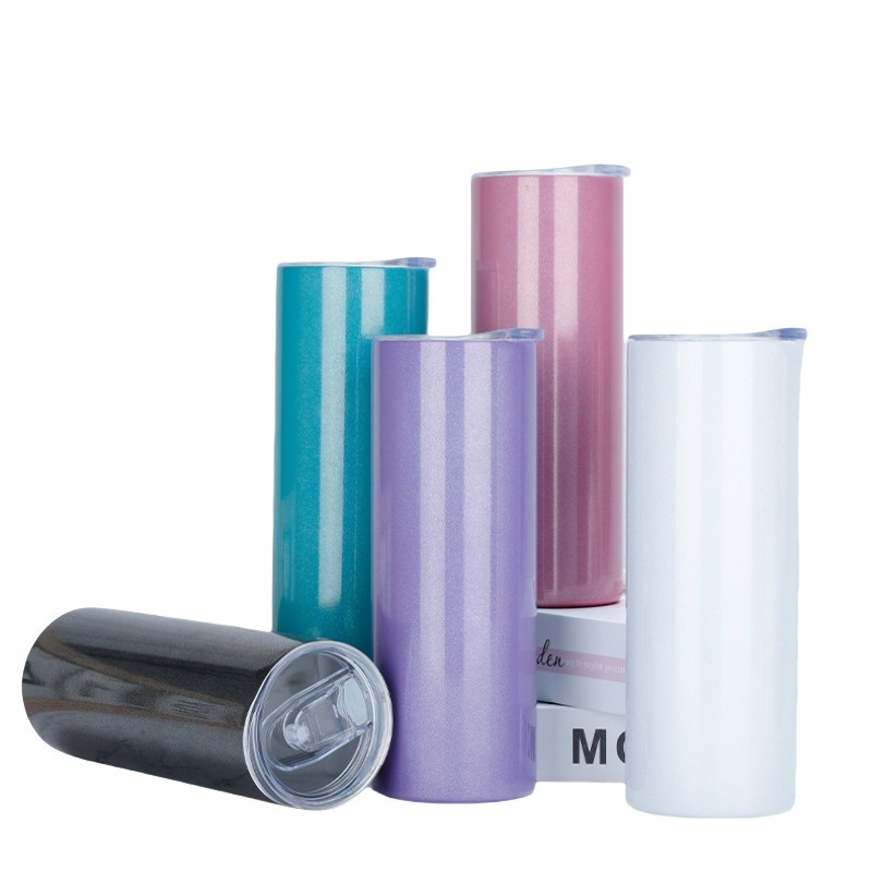 Stainless Steel Double Wall Insulated Vacuum Rainbow Glitter Straight Tumbler 20oz – Rainbow Glitter Tumbler and Straight Tumbler 20oz price