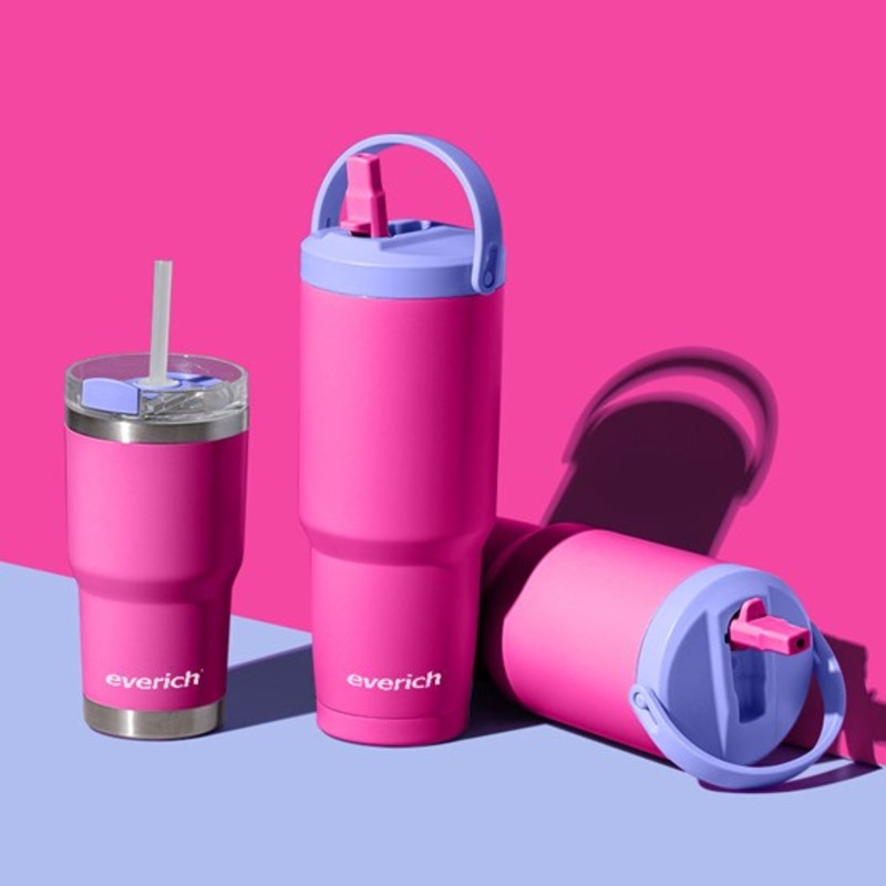 Wholesale 2025 Tumbler with Handle and Straw Lid Leak-Proof Cupholder Friendly Travel Mug Stainless Steel Tumbler Gifts – Coffee Cup and Glass Cup price