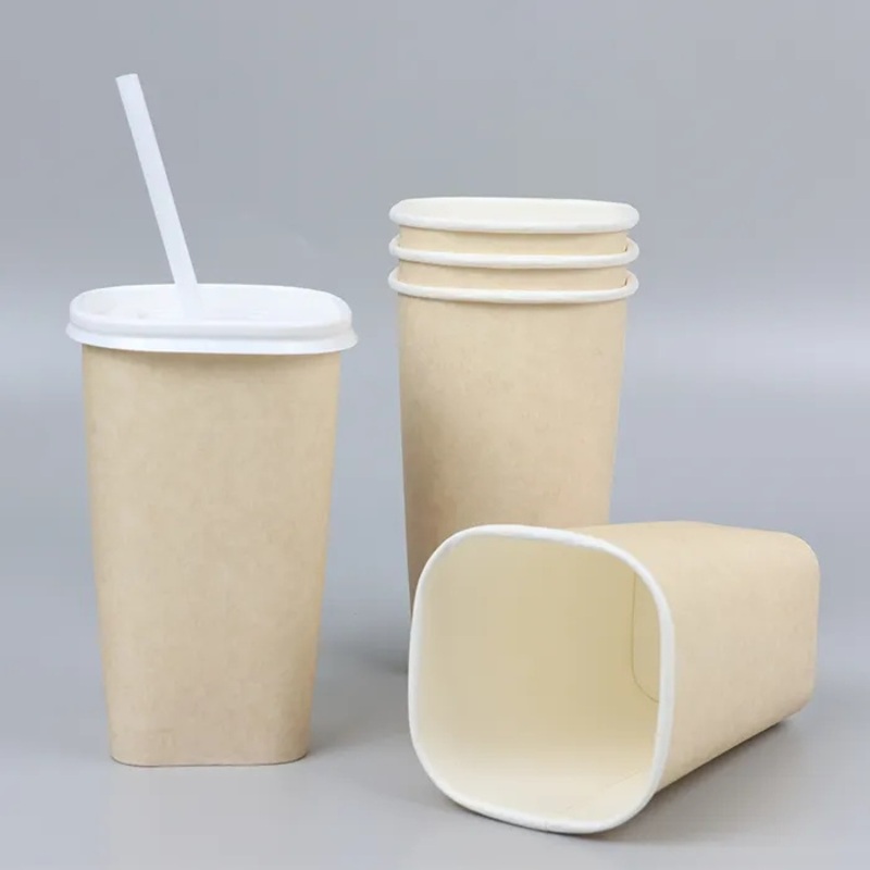 Wholesale Juice Paper Coffee Cup 16oz for Cold Birthday Party Drinking Square Paper Cups – Paper Cup and Disposable Cup price