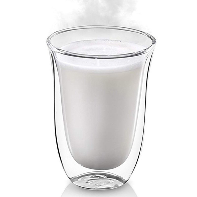 Wholesale Unique Design Glass Mugs Transparent Glass Coffee Mug Tea Wine Water Glass Cup Bell Mouth Milk Cup – Glass Milk Cup and Glass Mug price