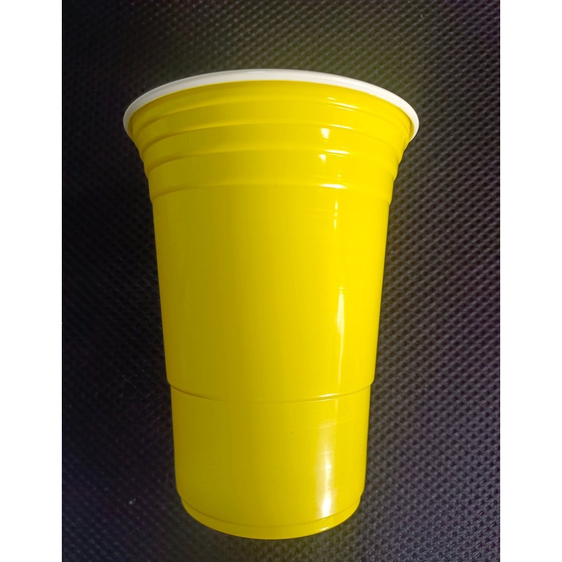 Yellow PP Cup 500ml 16oz Beer Cup Drinks Cup Plastic Cup – Plastic Cup and Beverage Cup price