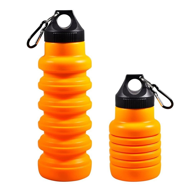 1L Food Grade Silicone Foldable Travel Drinking Water Bottle with Lid – Silicone Portable Drinking Cup and Leak Proof Water Bottle price