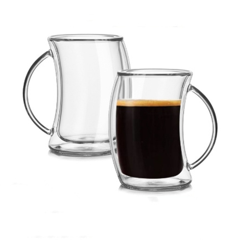 200ml Tordi Pizza Double Wall Glass Heat-Resistant Coffee Juice Cup – Glassware and Mug price