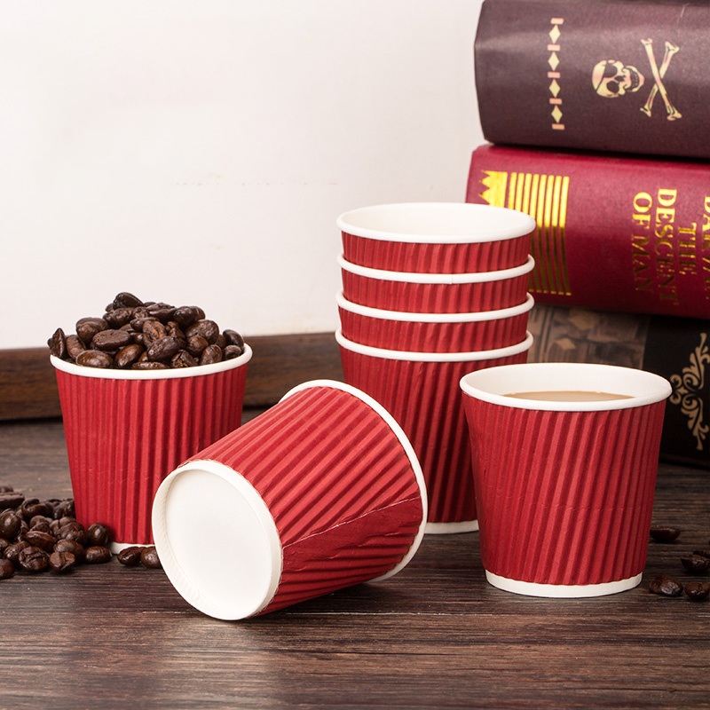 4oz 110ml High Quality Insulated Sleeves Top Grade Disposable Paper Coffee Cup with Lids – Paper Cup and Disposable Coffee Cup price