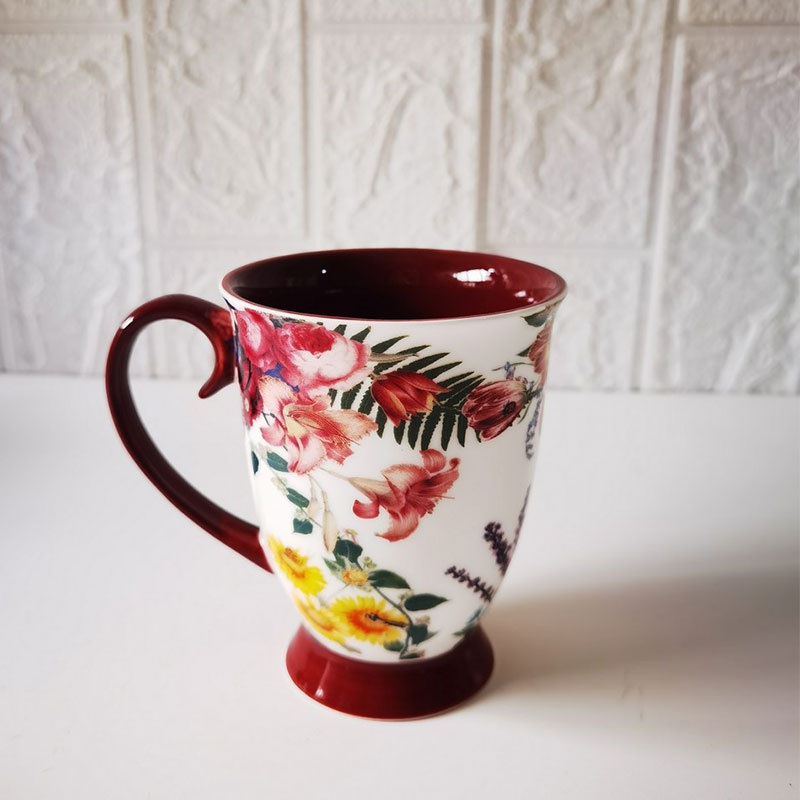 New Arrived Personalized High Quality Porcelain Spring Collection Secret Garden Color Glaze Ceramic Cups for Female Gifts – Dinner Set and Mug price