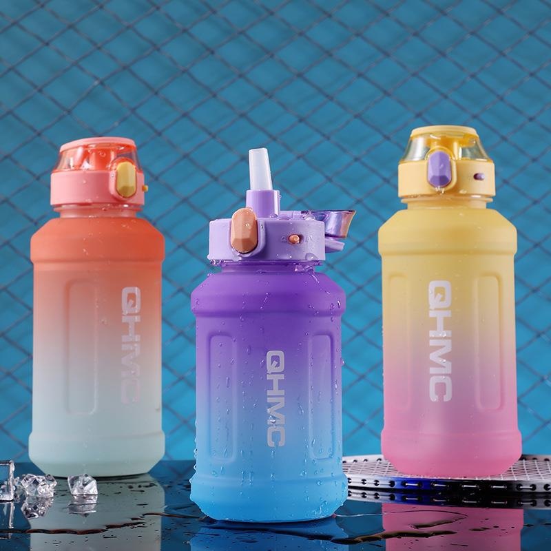 Promotional Custom Plastic Gym Gradient Color Water Bottle Motiv Outdoor Sports Water Bottle with Straw for Adults School and Gym Use Bottles – Promotional Custom Water Bottle and Plastic Gym Gradient Color Water Bottle price