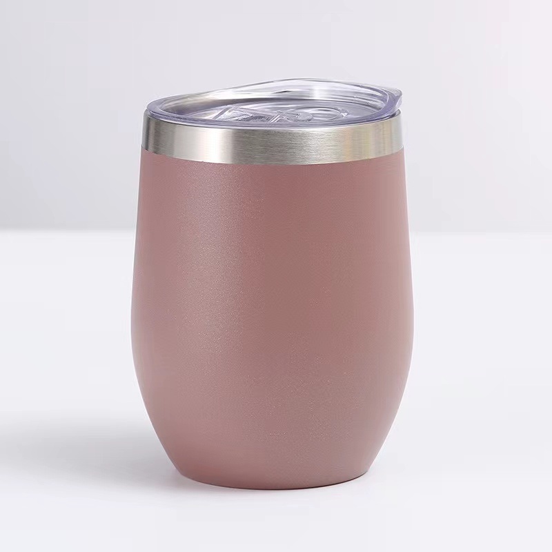 Stock Offer Wholesale 12 Oz Egg Double Wall Stainless Steel Thermal Wine Tumbler Coffee Cup with Lid Different Colors – Coffee Cup and Tumbler price
