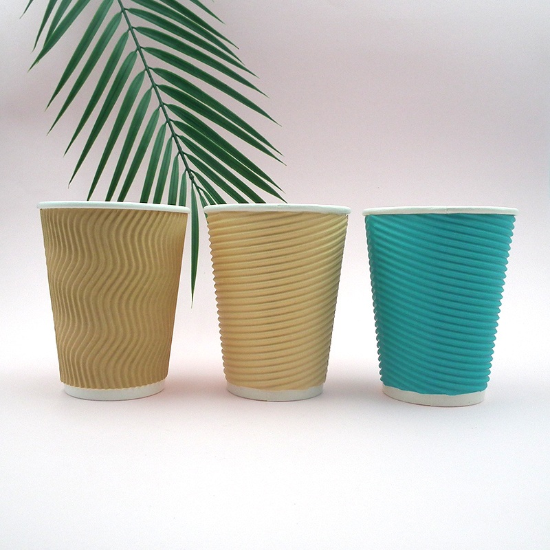 Wm344 PLA12oz Ripple Wall Paper Cups Custom Design for Better Aesthetics and Functionality – Cup and Paper Cup price