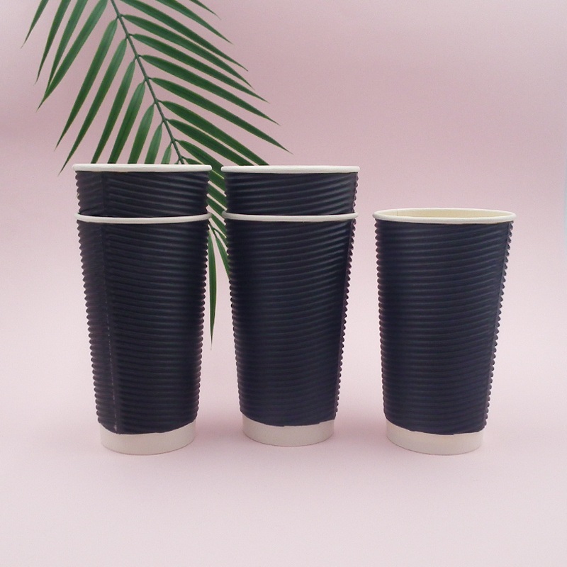 Wm815 PLA Coated 20oz Biodegradable OEM Custom Logo Disposable Single Double Ripple Wall Hot Coffee Paper Cup with Lid – Coffee Paper Cup and Disposable Paper Cup price