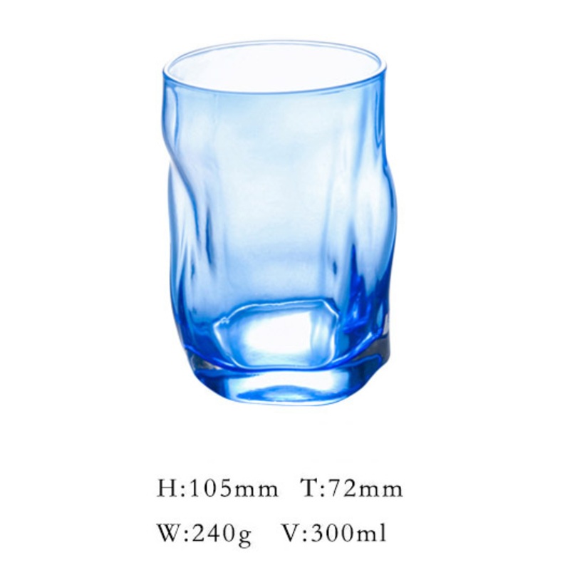 300ml Gold Color Drinking Glass Cup in Irregular Shape – Drink Glasses Cup and Glasswares price