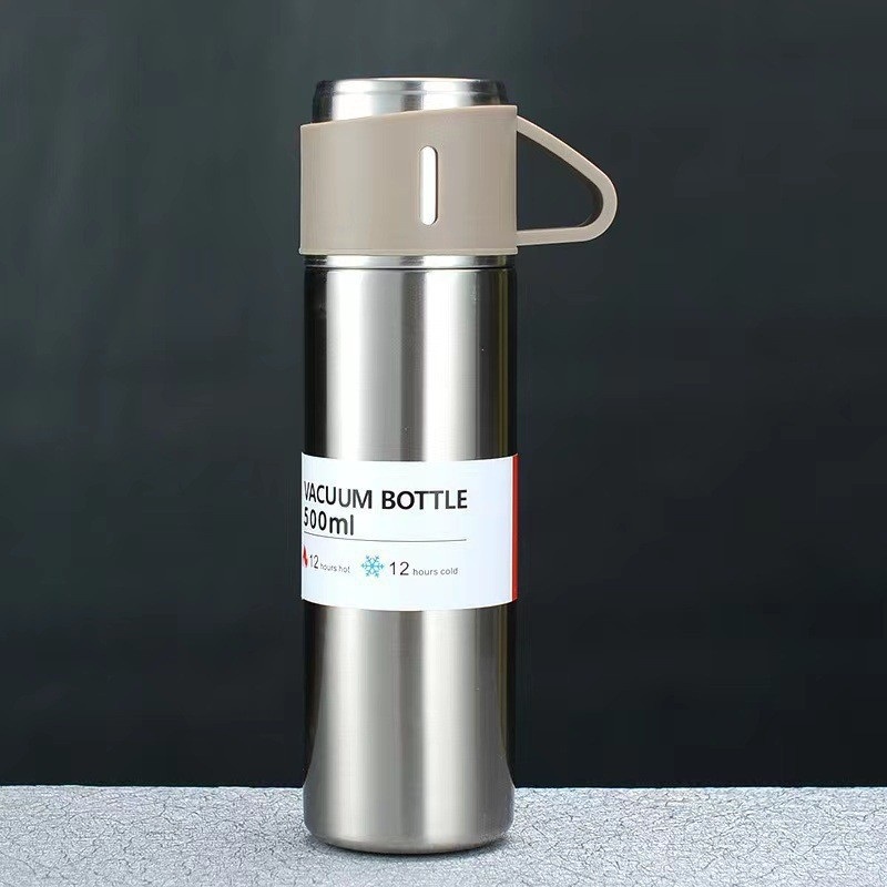 500ml Double-Wall Stainless Steel Termos Cup with Three Lids Gift Box Set – Stainless Steel Cup and Steel Cup price