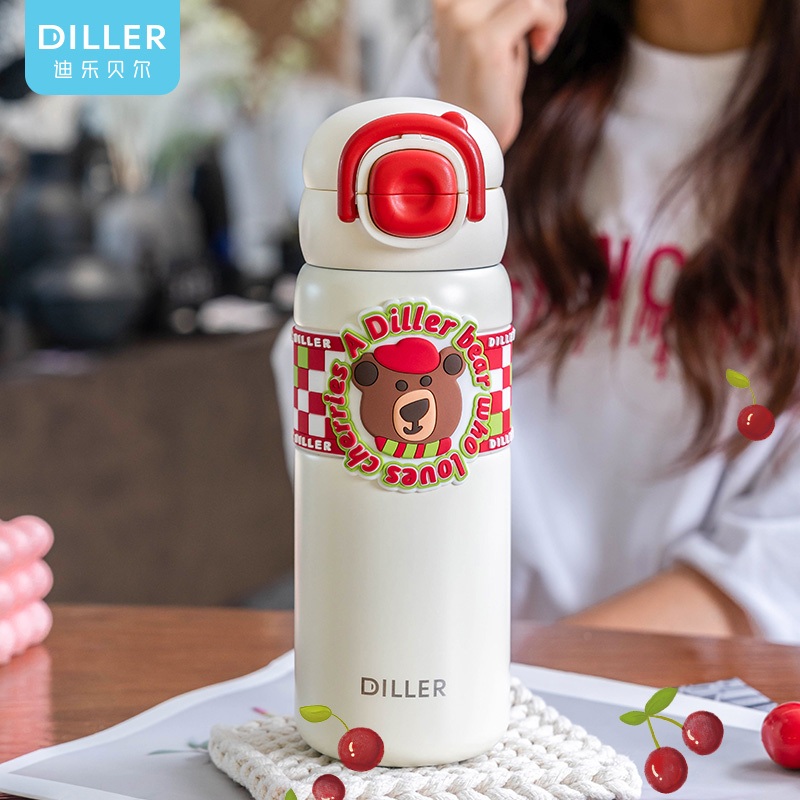 Diller Student Portable Stainless Steel Sport Water Bottle with Straw – Stainless Steel Water Bottle and Insulated Water Bottle price