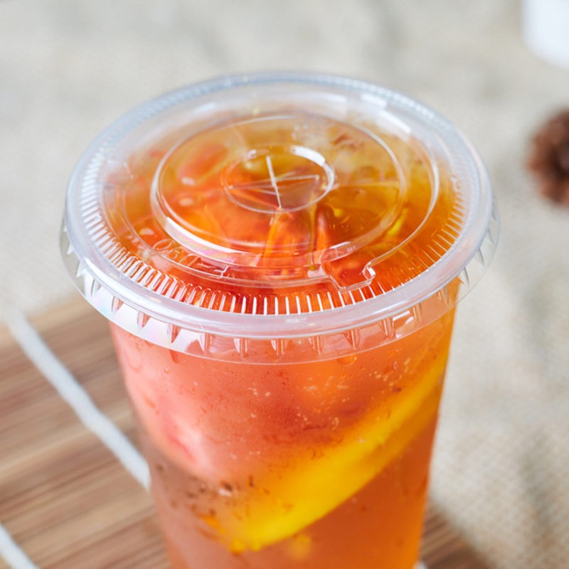 Disposable Transparent Milkshake Cold Drinking Flat-Lid Plastic Pet Cups – Plastic Cups and Plastic Cups with Lids price